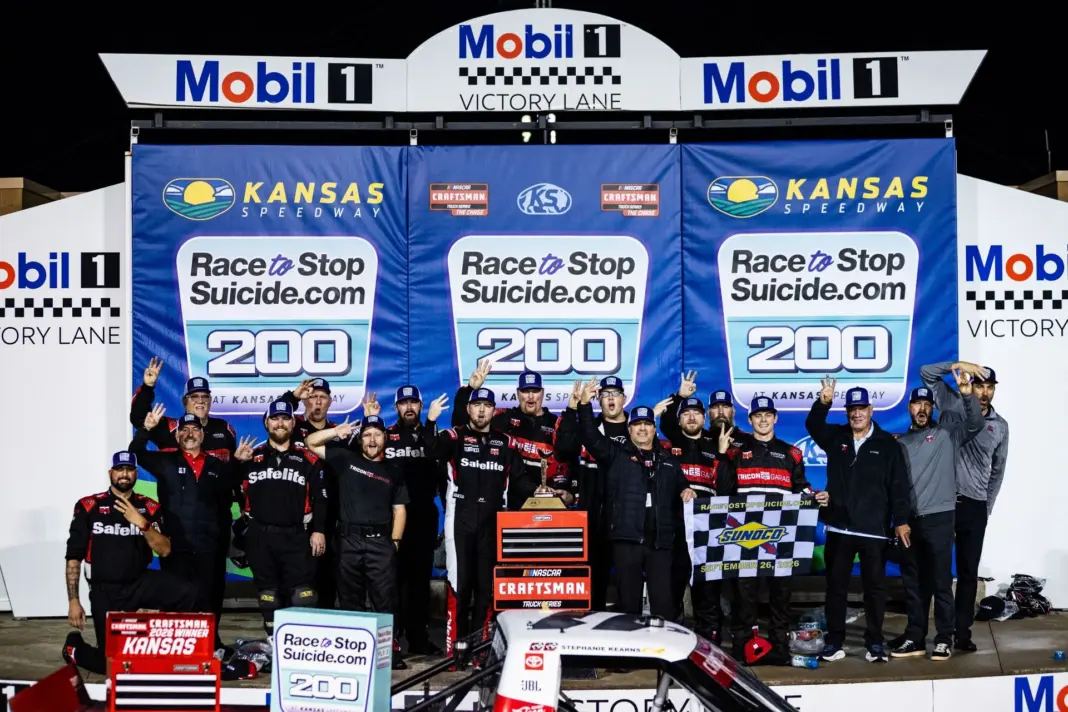 Who won the NASCAR Truck Series race today? Full results from 2026 Race to Stop Suicide 200 at Kansas Who won the NASCAR Truck Series race today? Full results from 2026 Race to Stop Suicide 200 at Kansas