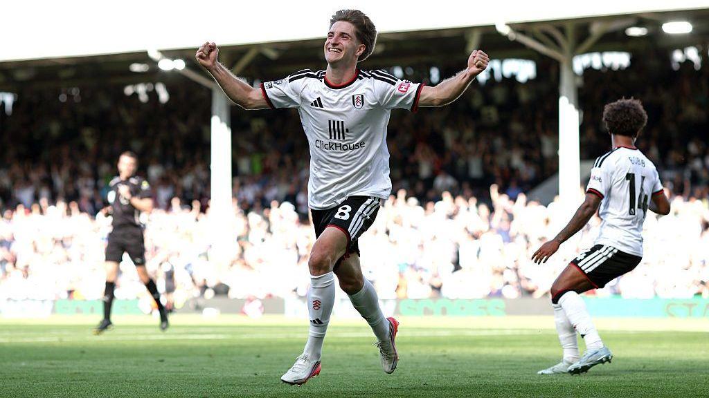 Cesar Palacios celebrates