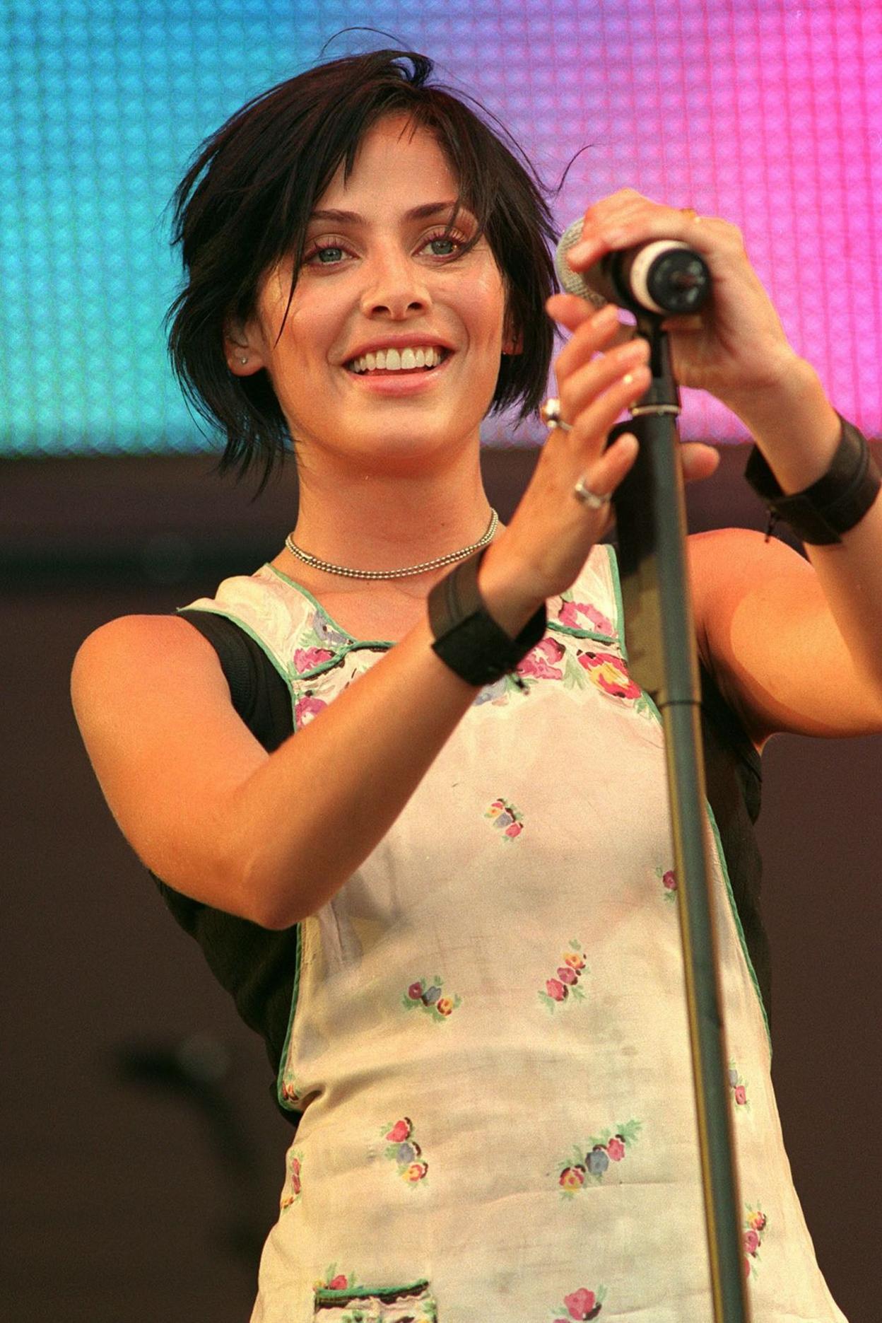 Natalie Imbruglia performs in Hyde Park in 1997
