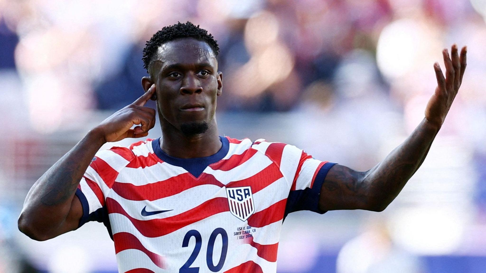 United States striker Falorin Balogun