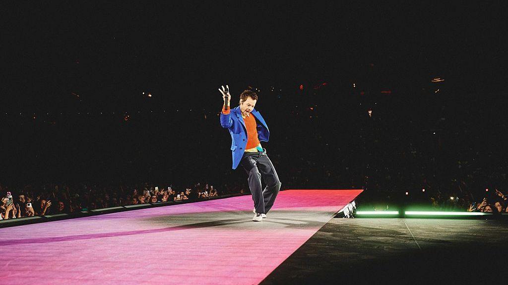 Harry Styles on stage in Amsterdam