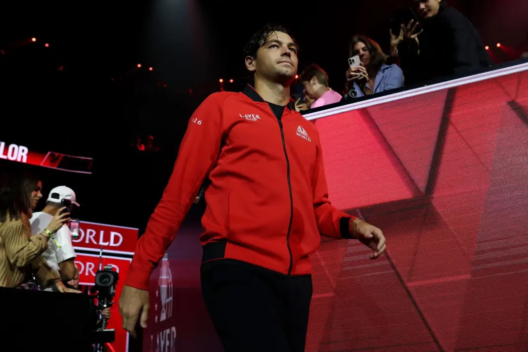 Andre Agassi’s son Jaden consoles Taylor Fritz after Team World’s tough Laver Cup loss to Team Europe Andre Agassi’s son Jaden consoles Taylor Fritz after Team World’s tough Laver Cup loss to Team Europe