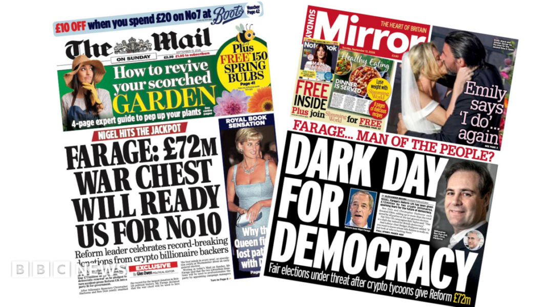The Papers: ‘Nigel hits the jackpot’ and ‘Dark day for democracy’ The Papers: ‘Nigel hits the jackpot’ and ‘Dark day for democracy’