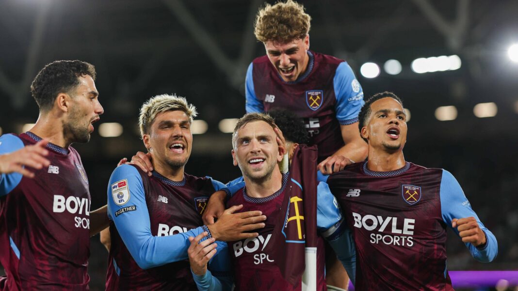 Surprise pacesetters & resurgent runs – five things to watch in the EFL West Ham players celebrate a goal against Wolves