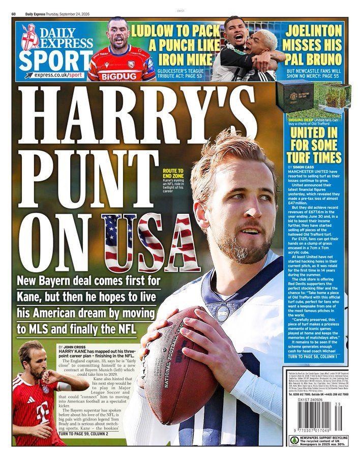 Daily Express back page