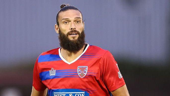 Andy Carroll playing for Dagenham & Redbridge in a pre-season friendly in July 2025