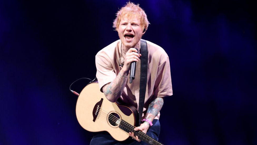 Ed Sheeran performs during iHeartRadio KISS108's Jingle Ball 2025 Presented By Capital One at TD Garden on December 14, 2025 in Boston, Massachusetts