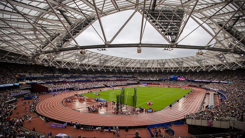 General view of the London Stadium athletics track