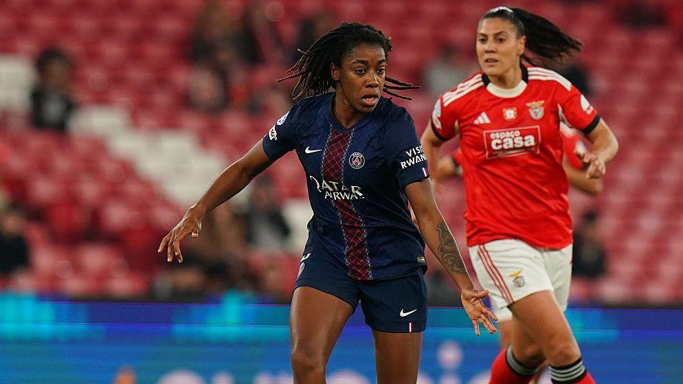 Jennifer Echegini playing in the Champions League in December 2025