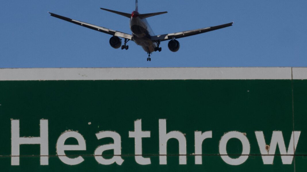 Andy Burnham refuses to back third runway at Heathrow A passenger plane makes its landing approach to Heathrow Airport in London, UK on 9 September, 2026
