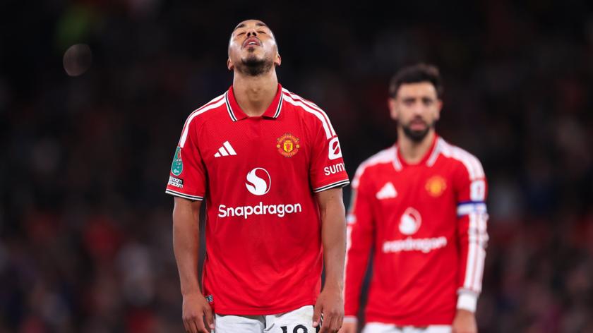 Youri Tielemans looks dejected