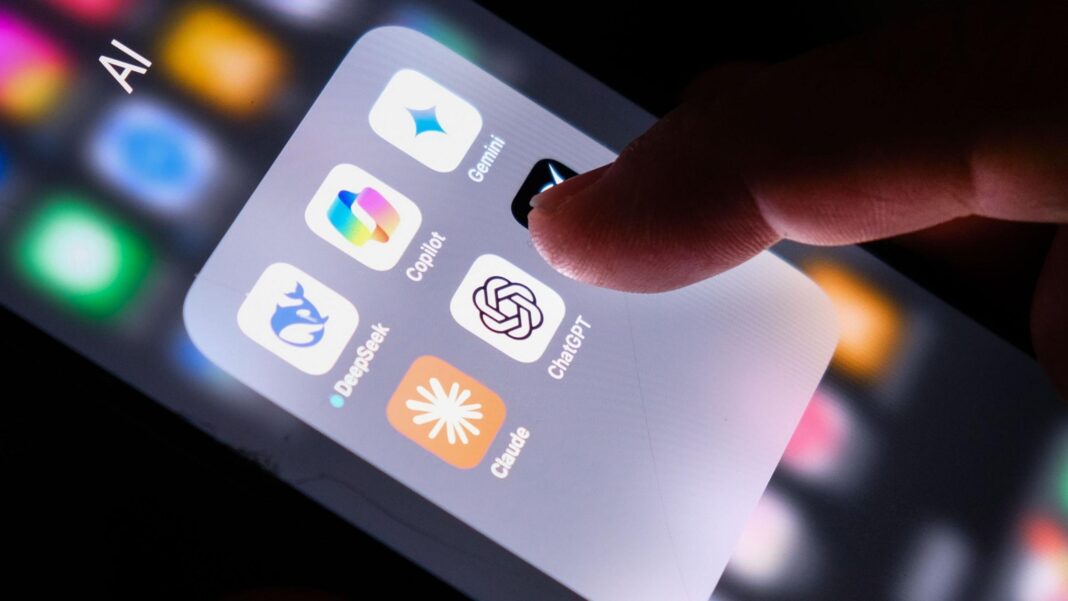 Lords call for AI ‘kill switch’ powers in UK A thumb hovers over a phone screen, which shows the app icons for popular AI services including ChatGPT, Gemini and Claude