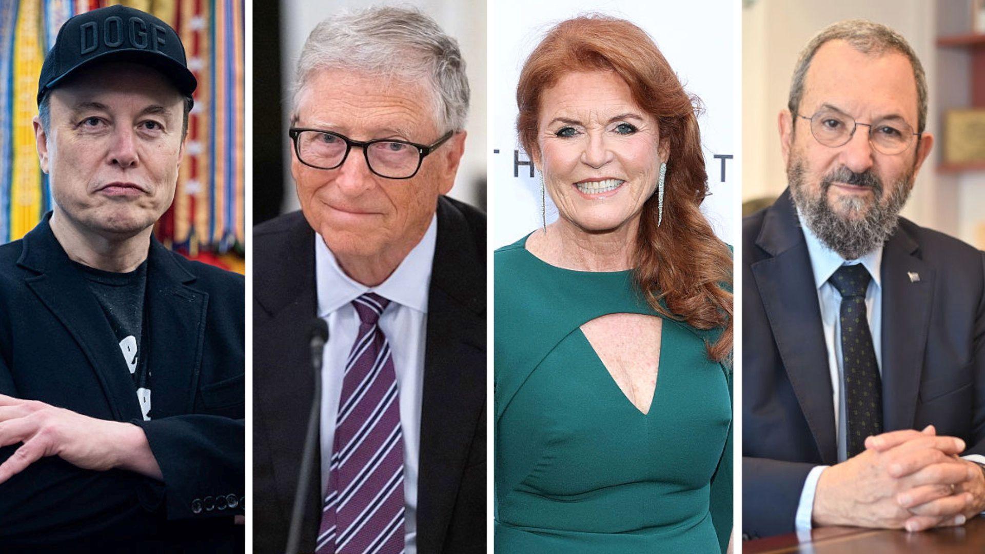 Elon Musk, Bill Gates, Sarah Ferguson and Ehud Barak