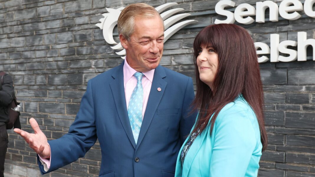 Laura Anne Jones elected Reform’s deputy Welsh leader Nigel Farage and Helen Jenner