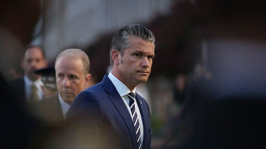 Image shows Pete Hegseth