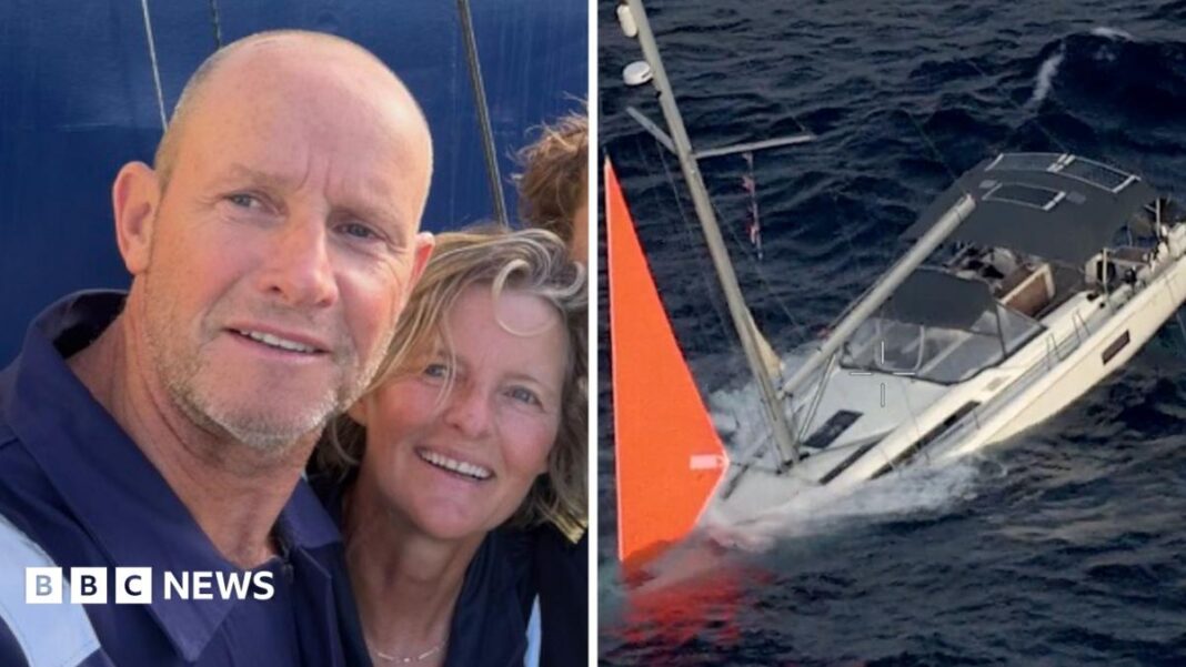 Watch: Couple describe relief at rescue after whale destroys their yacht image
