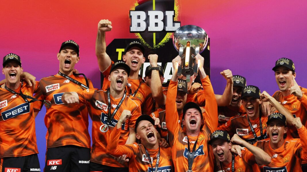Cricket Australia opens Big Bash to privatisation The players of Perth Scorchers celebrate winning the 2026 Big Bash