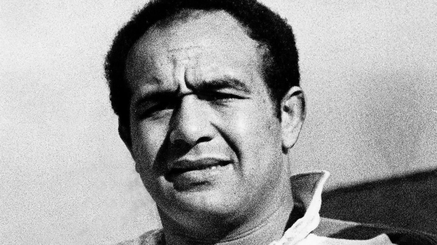 Billy Boston looks directly at the camera during his playing days