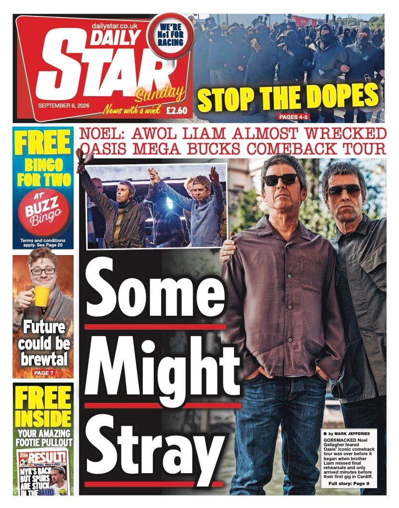 The headline on the front page of the Daily Star reads: “Some Might Stray”.