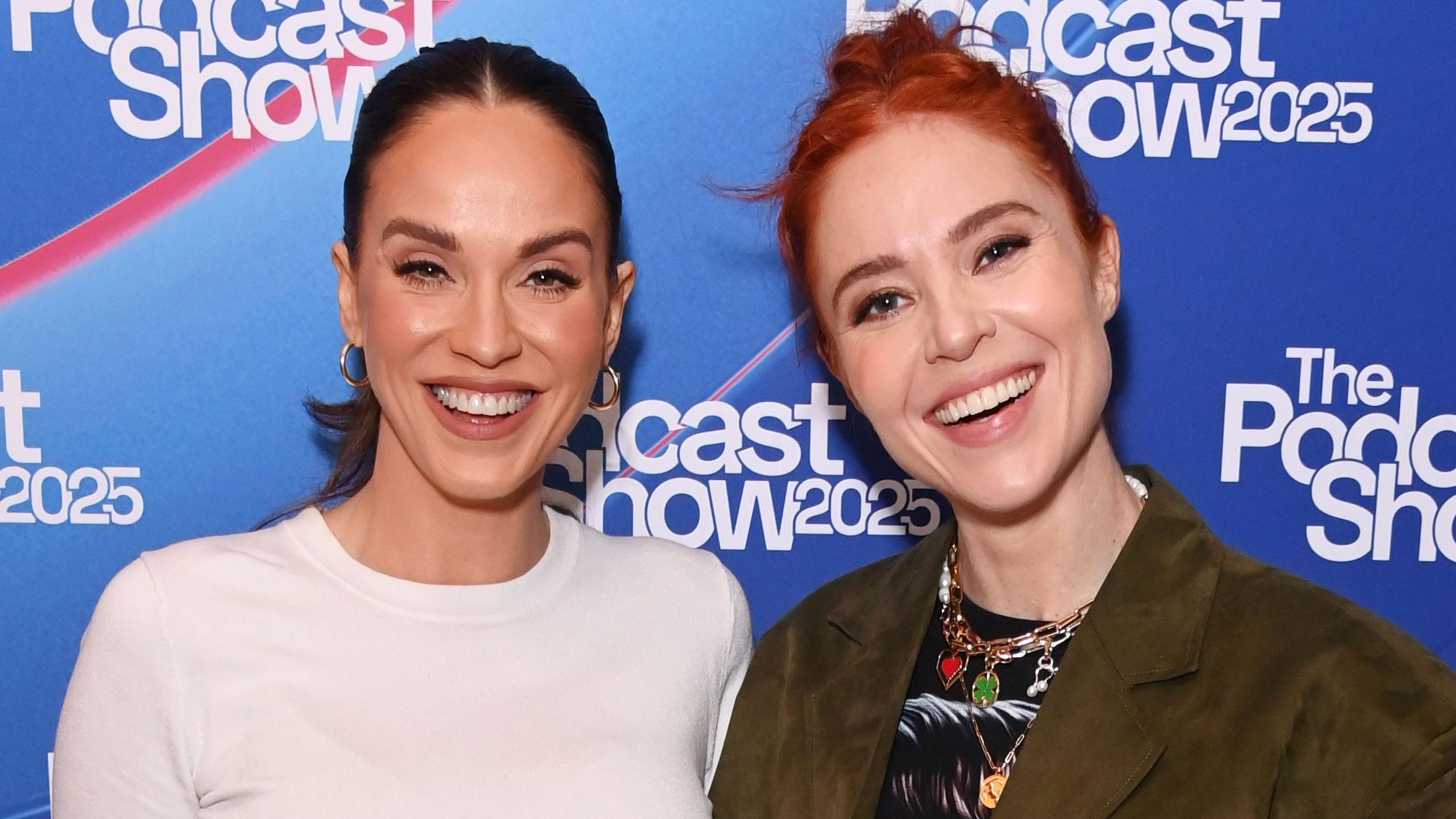 Vicky Pattison and Angela Scanlon standing and smiling together