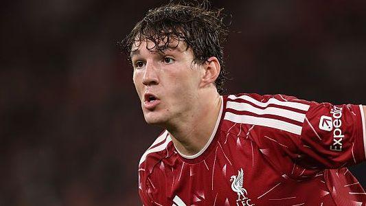 Lewis Koumas playing for Liverpool