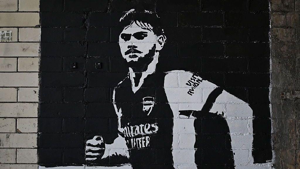 A mural paying tribute to Vigar at Arsenal
