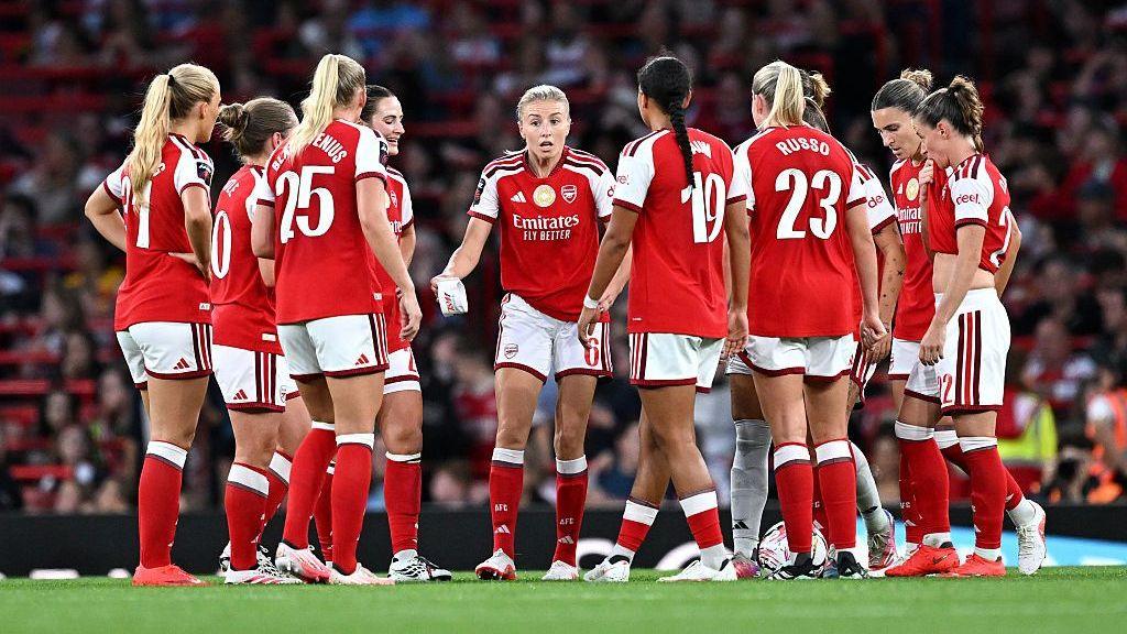 Arsenal's players during their 1-1 draw with Manchester United