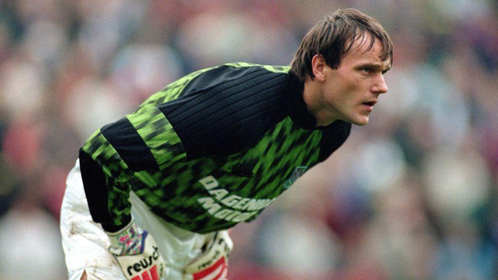 Ludek Miklosko in West Ham kit in 1992