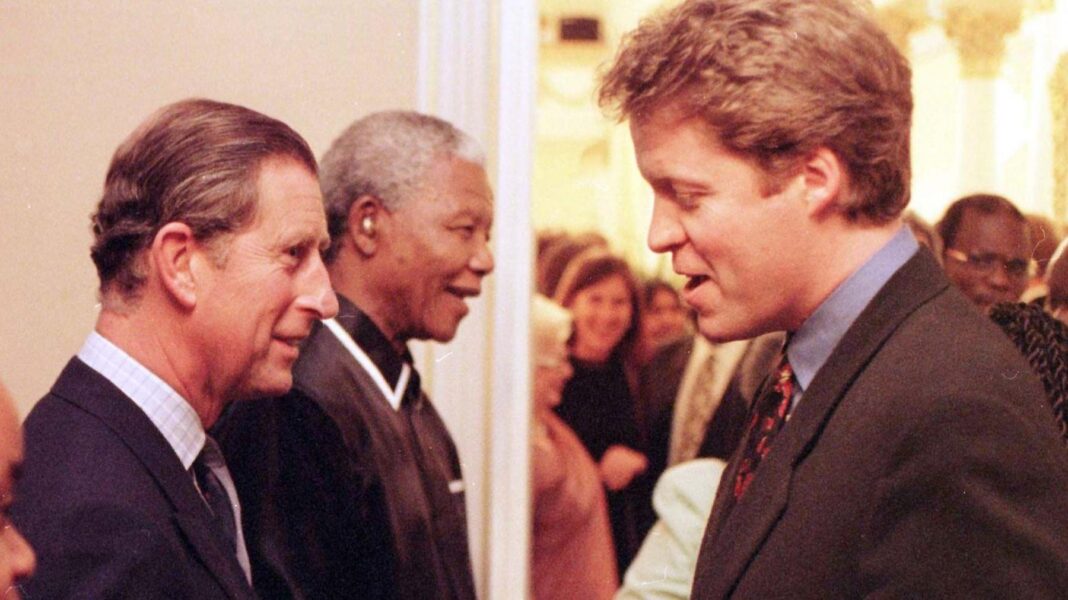 The then Prince Charles and Earl Spencer meeting in South Africa in 1997