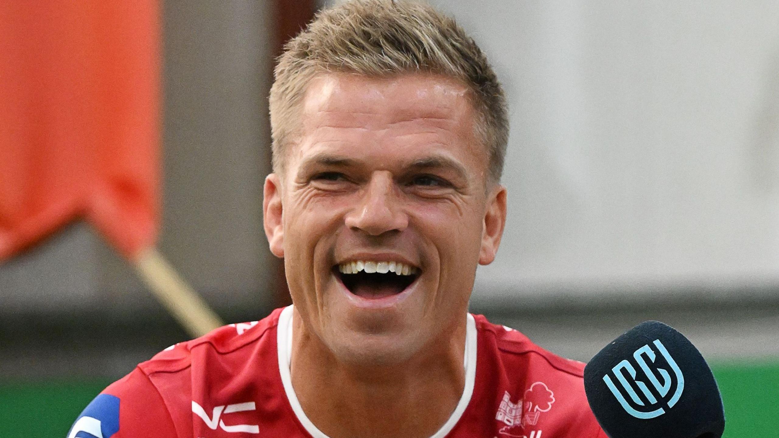 Gareth Anscombe laughing
