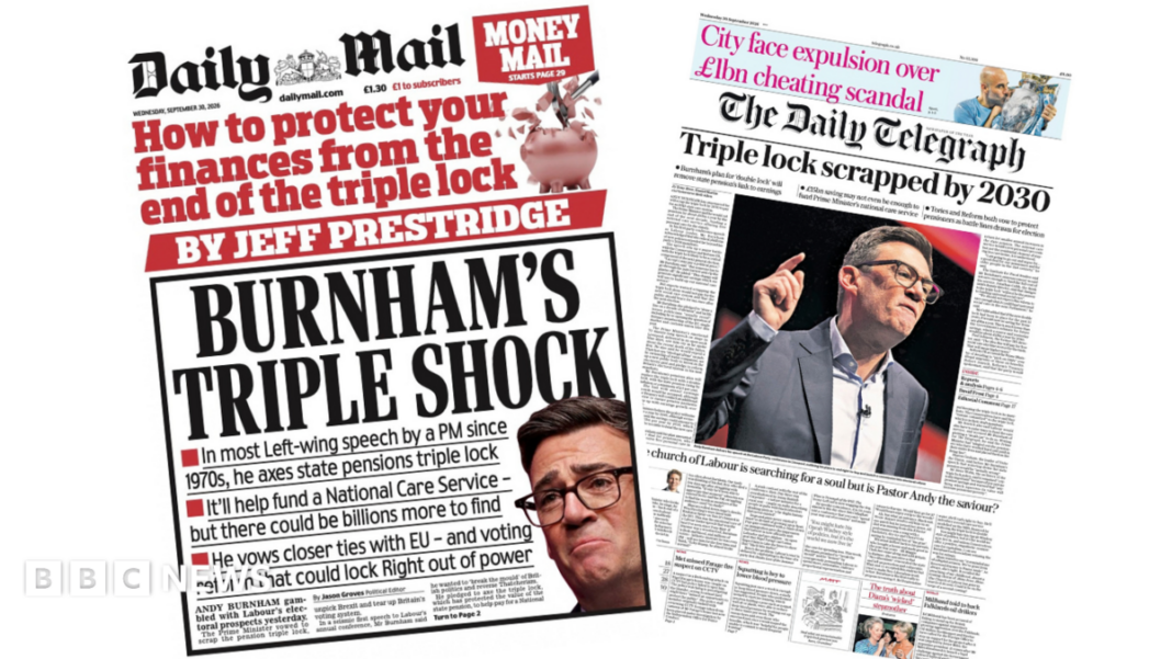The Papers: ‘Burnham’s triple shock’ and ‘City face expulsion’ The Papers: ‘Burnham’s triple shock’ and ‘City face expulsion’