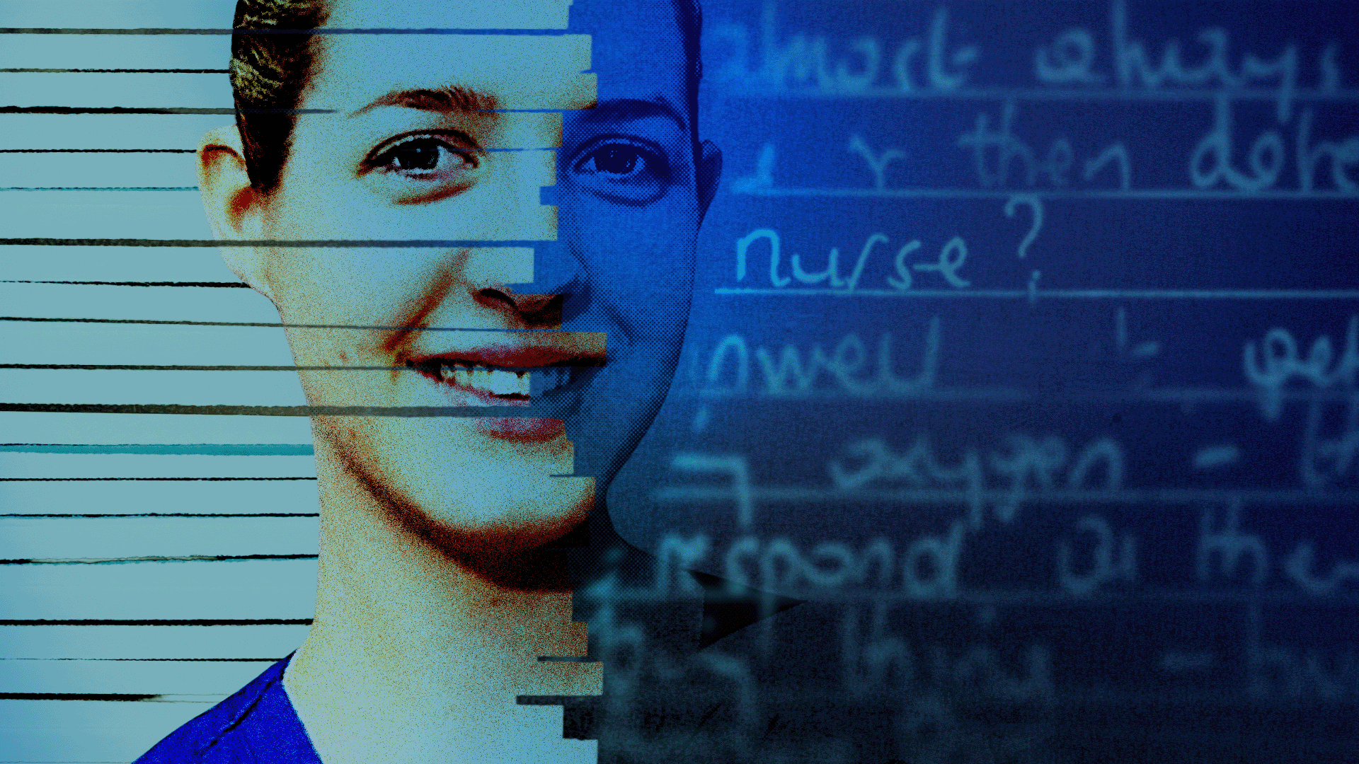 Stylised graphic showing Lucy Letby