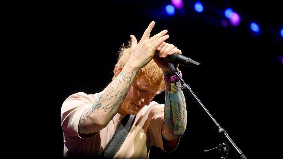 Ed Sheeran performs in Boston, Massachusetts, in December 2025
