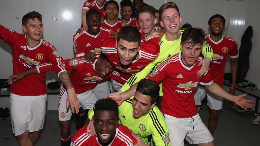 From playing with Rashford to non-league and new career Manchester United's players celebrate after being crowned under-21 Premier League champions for the third time in four years in 2016