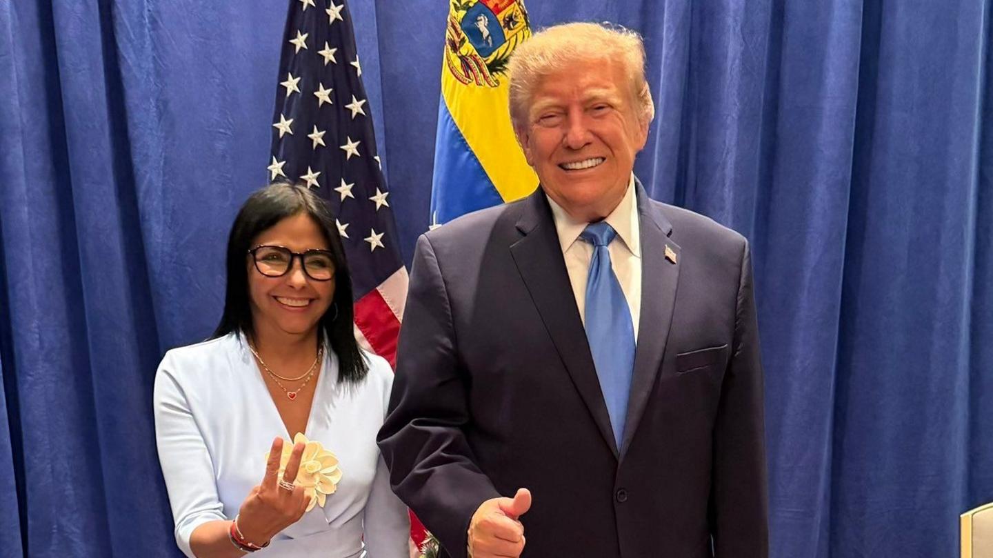 President Trump and Delcy Rodriguez