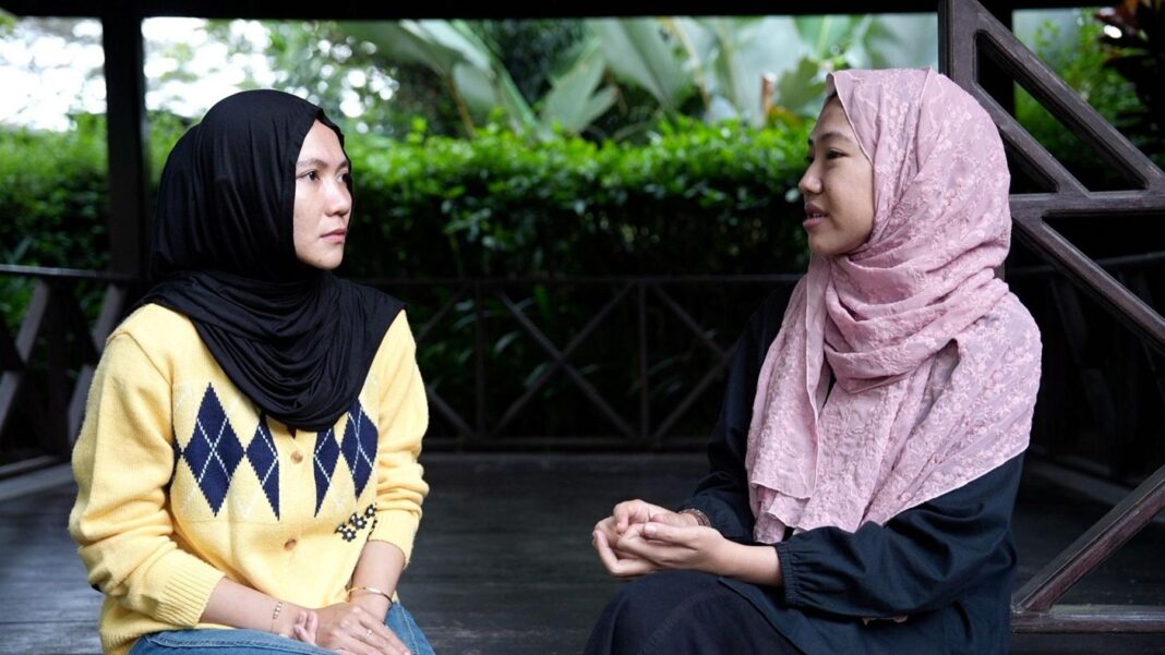 Jailed teacher convicted of sexual abuse secretly released early in Indonesia, BBC finds A still of Ira and Ayu talking to each other.