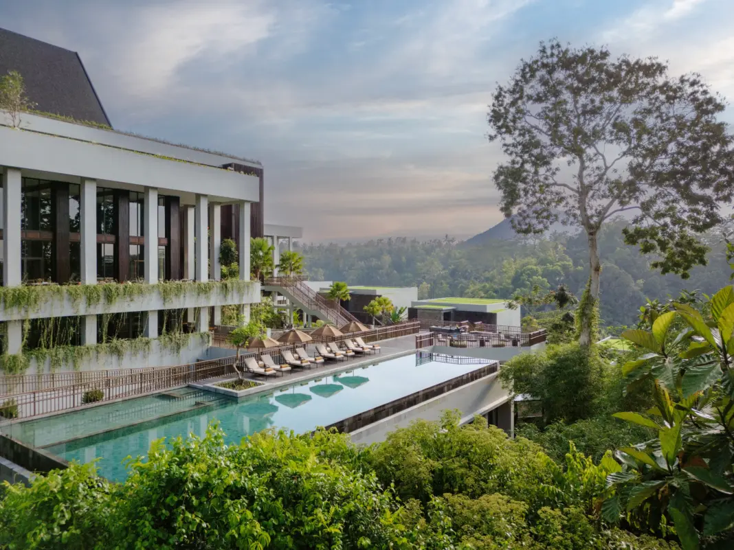 8 Editor-Approved Hotels in Bali You Can Book for Less Than $250 a Night Anantara ubud bali family pool drone 0704