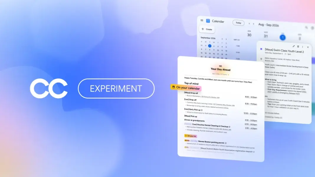 Google’s new ‘CC’ is an AI agent that helps families run their households Cc hero width 2200 format webp