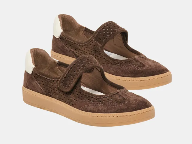 Image may contain: Clothing, Footwear, Shoe, Sneaker, and Suede