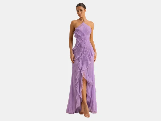 Image may contain: Alexxis Lemire, Clothing, Dress, Evening Dress, Formal Wear, Fashion, Gown, Adult, and Person