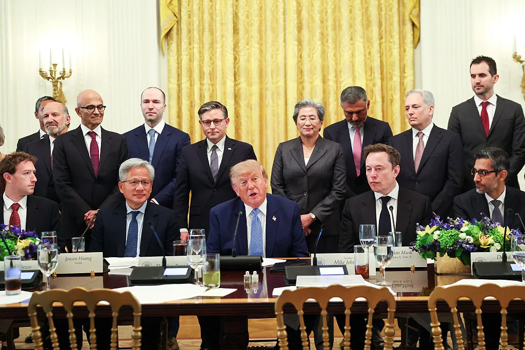 Pledge signed by President Trump and top AI leaders misspells the United States image