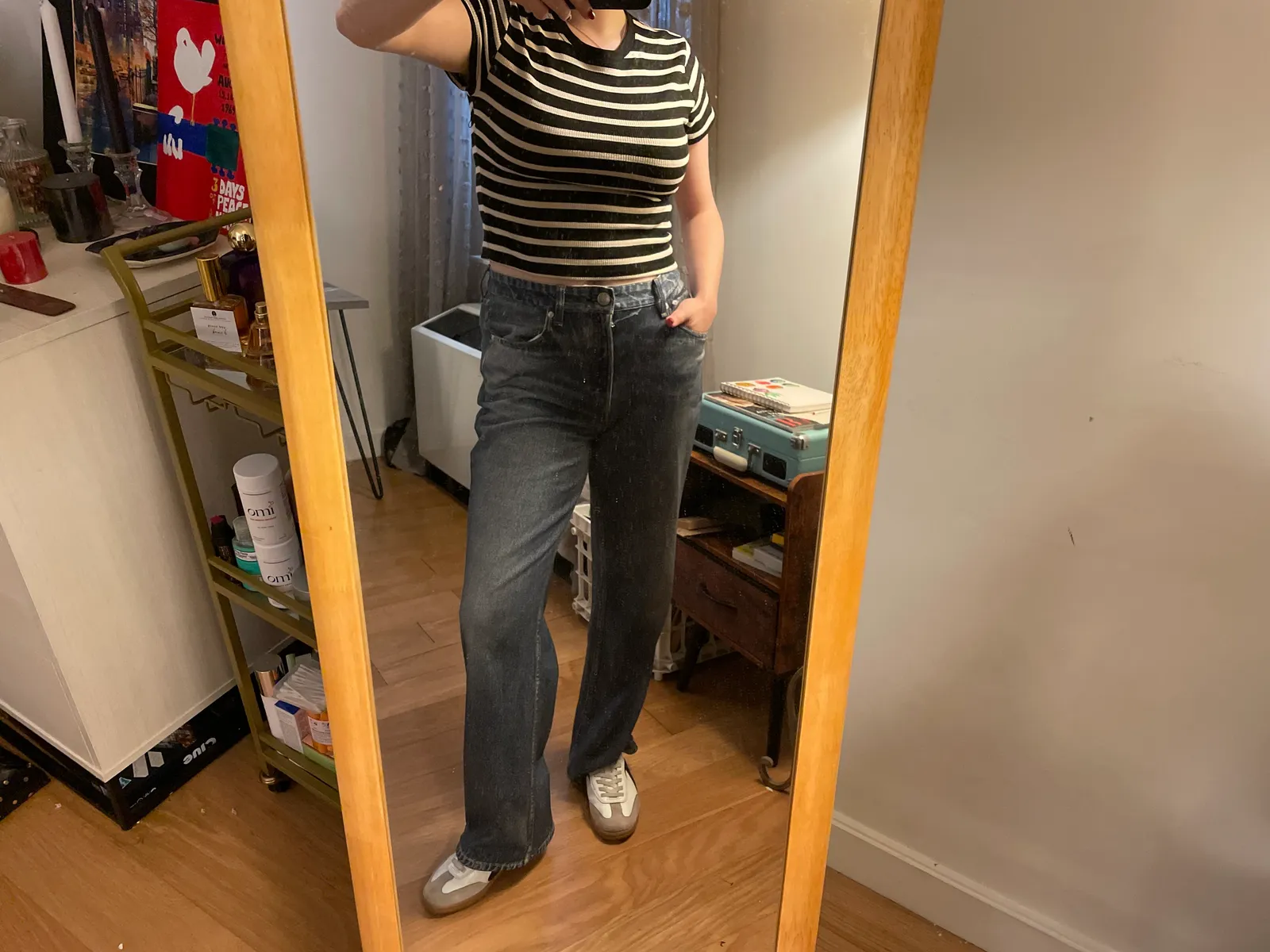 Image may contain Clothing Jeans Pants Adult and Person