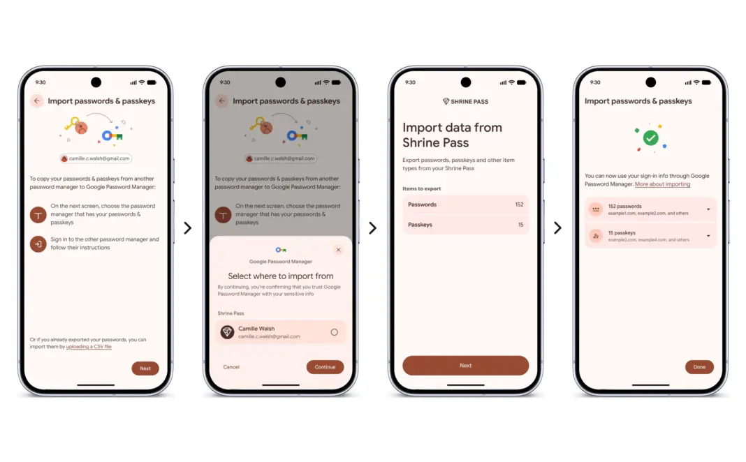 Google is making it easier to switch between password managers on Android Inline image import flow