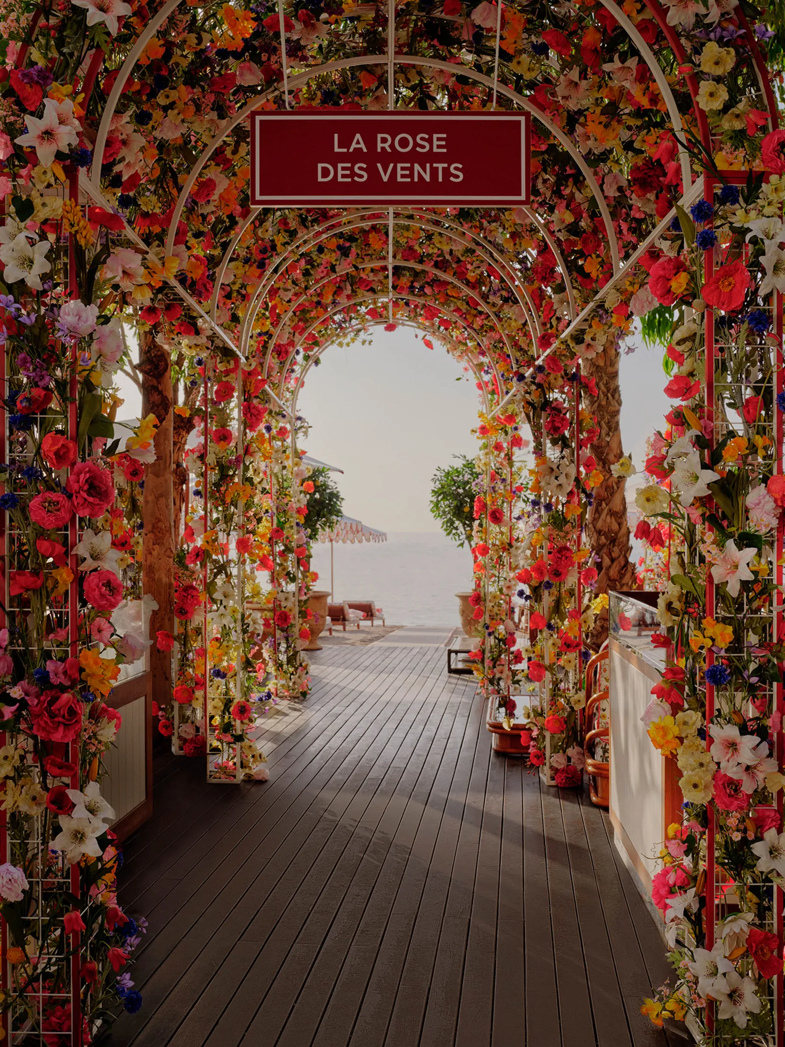 Image may contain Aisle Indoors Flower Flower Arrangement Plant Architecture Building Outdoors and Nature