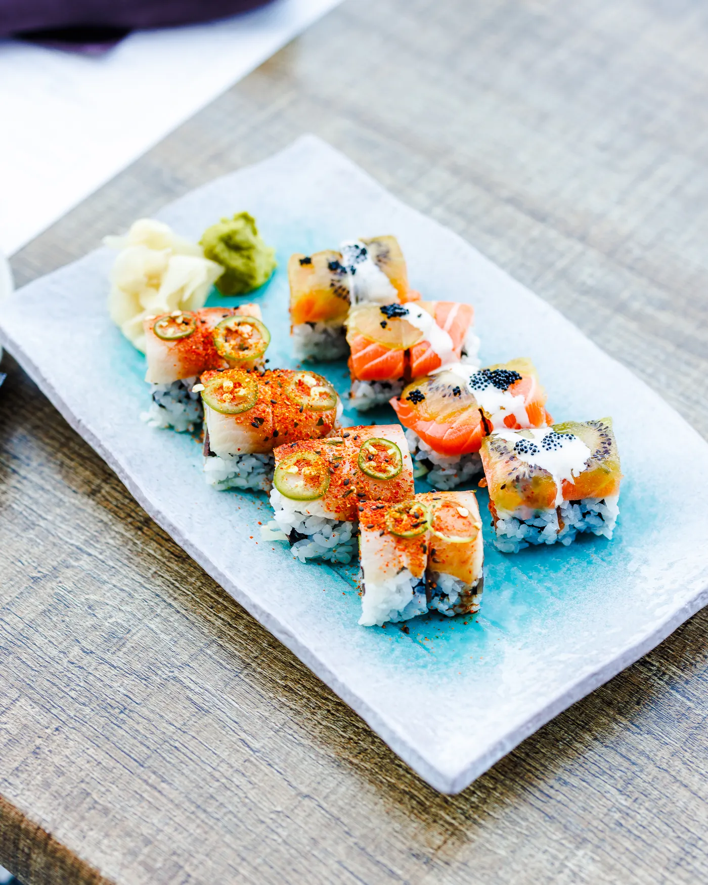 Image may contain Food Meal Dish Food Presentation Plate Grain Produce Rice and Sushi
