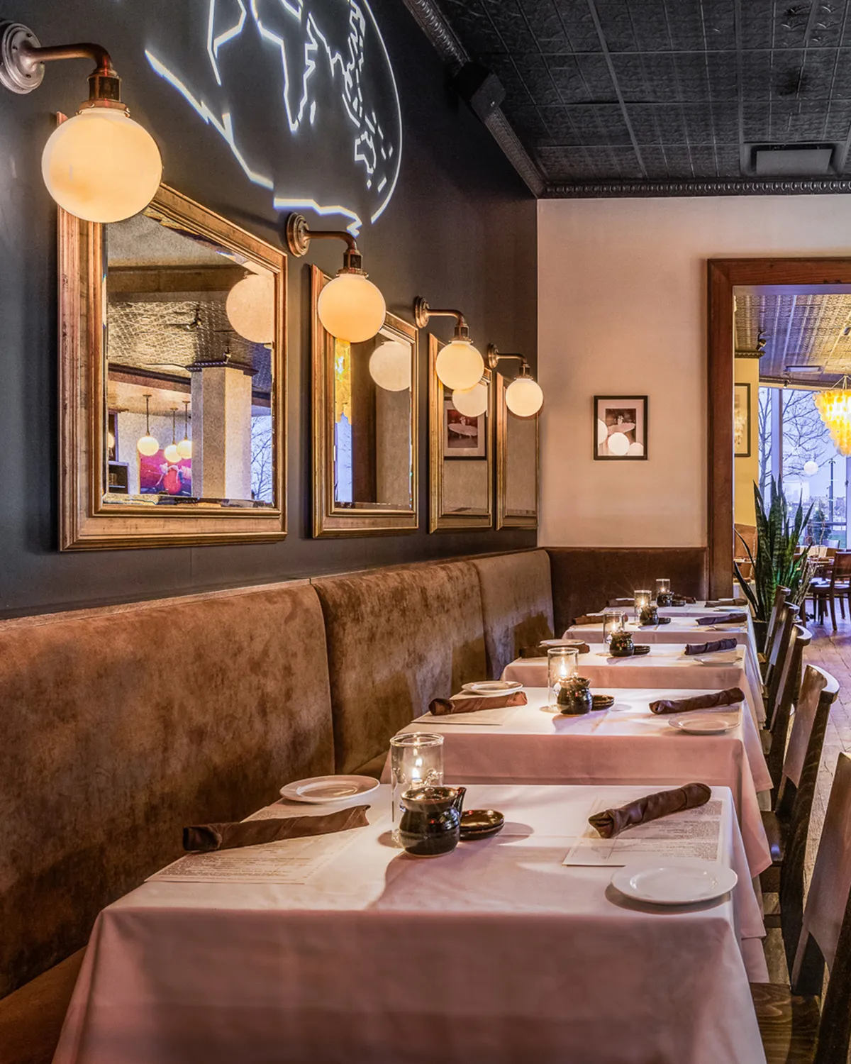 Image may contain Indoors Restaurant Furniture Table Plate Art and Painting