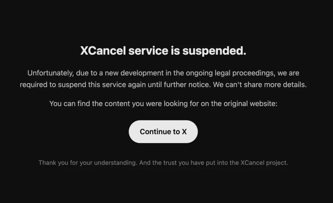 Nitter and XCancel are dead (again) after X’s latest legal actions Screenshot 2026 09 15 at 11 02 12 am