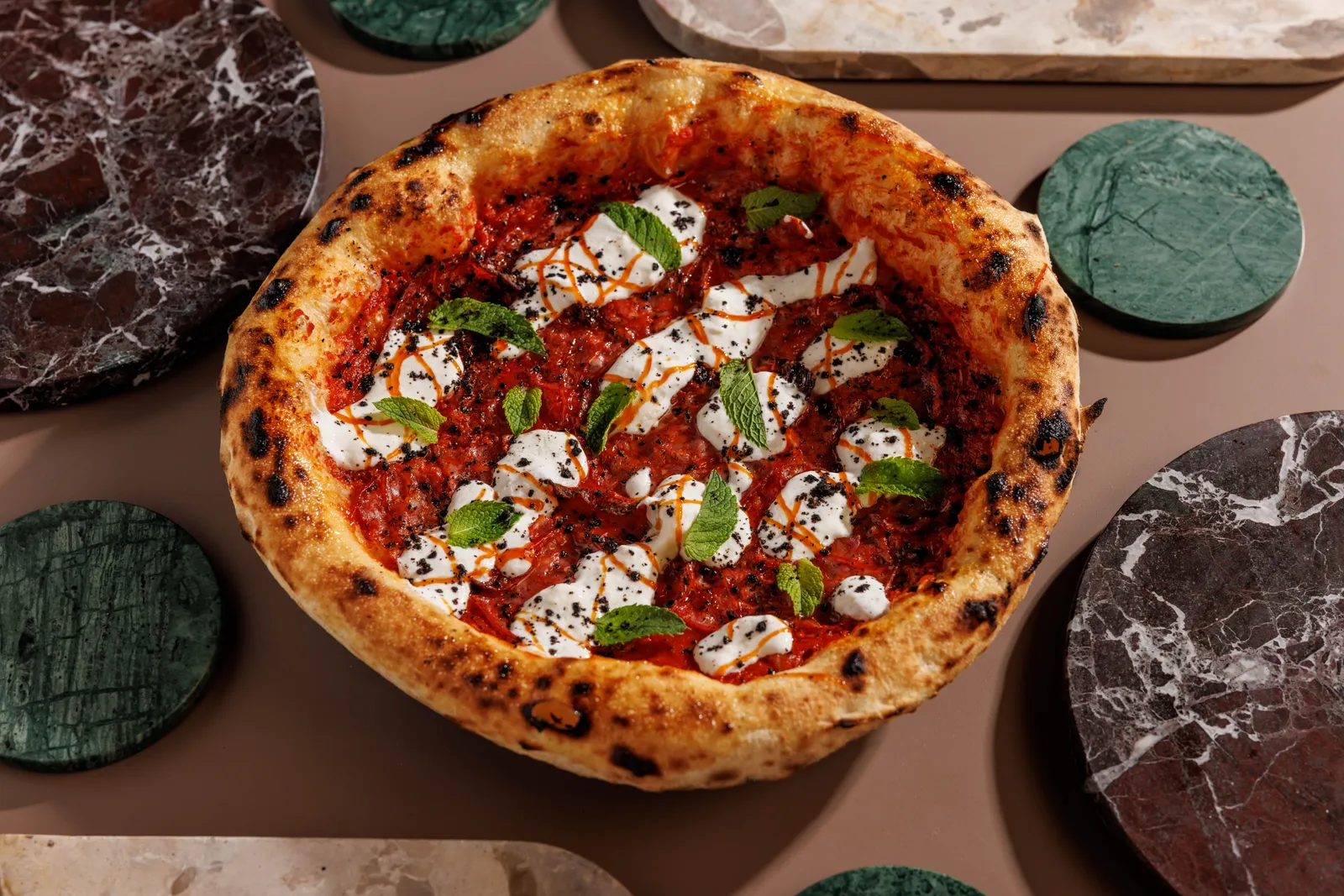 Image may contain Food Food Presentation and Pizza