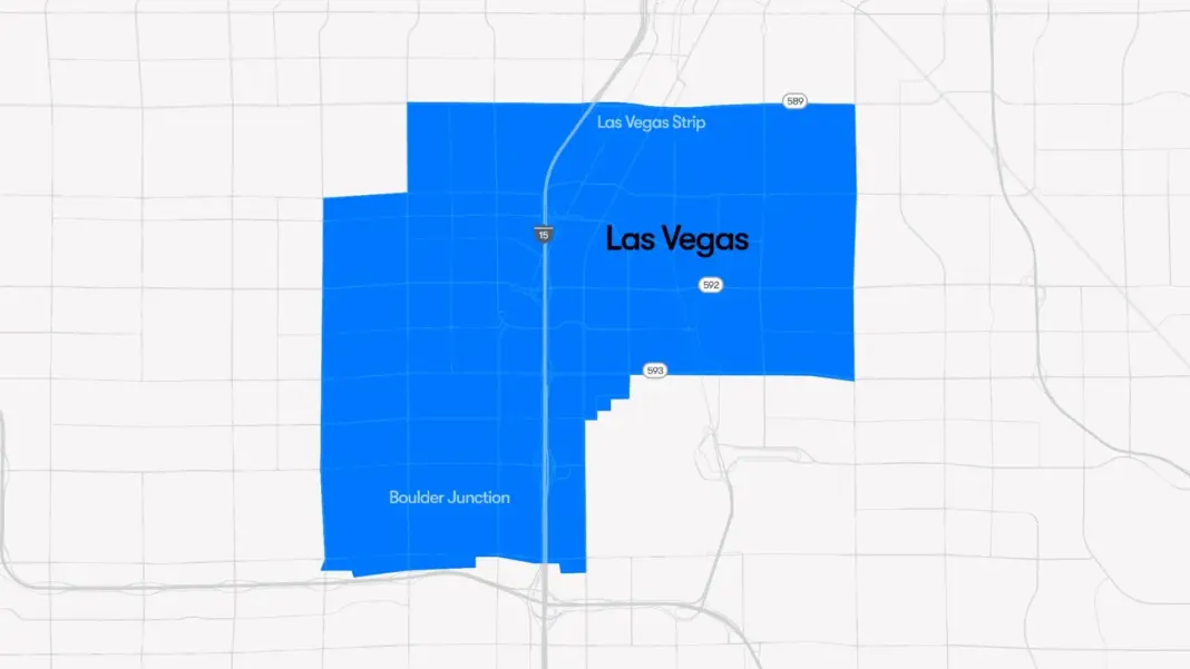 Waymo las vegas territory