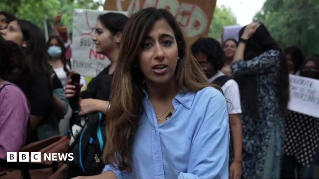 Women protest in the streets of Delhi after string of sexual assaults image